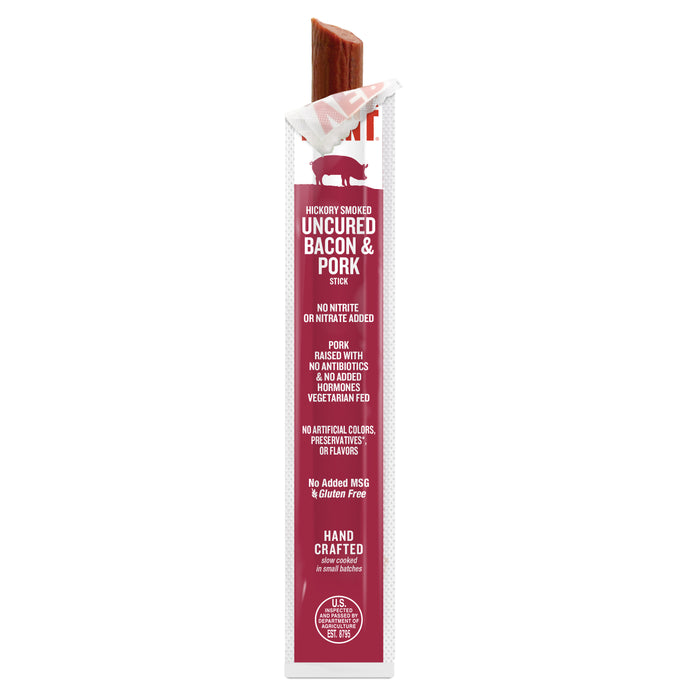 Hickory Smoked Uncured Bacon Pork Sticks 1oz (24 count)