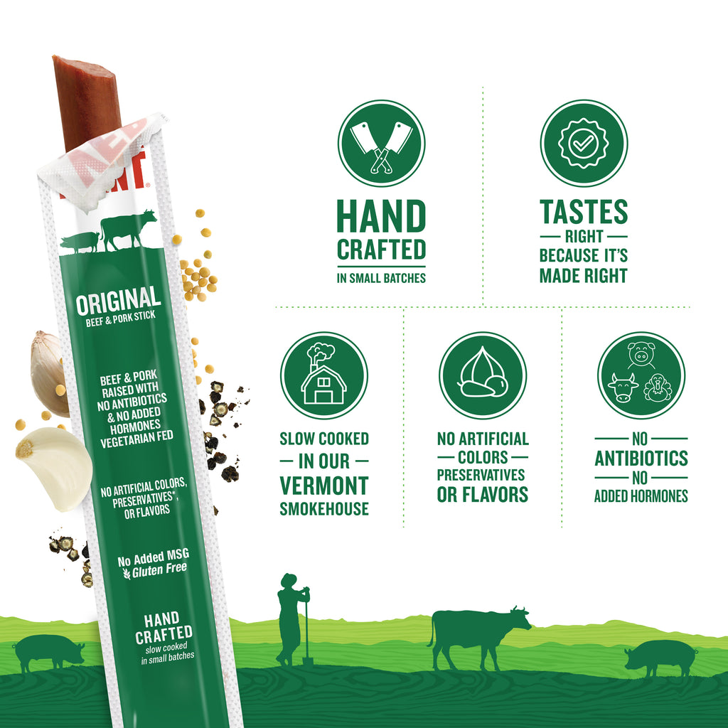Original Beef & Pork Sticks 1oz (24 count) - VT Smoke & Cure