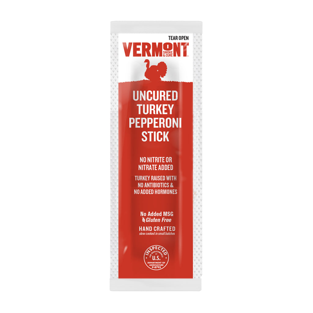 Uncured Turkey Pepperoni Stick Minis (192) VT Smoke & Cure