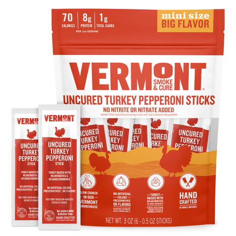 Uncured Turkey Pepperoni Stick Minis (3 oz)