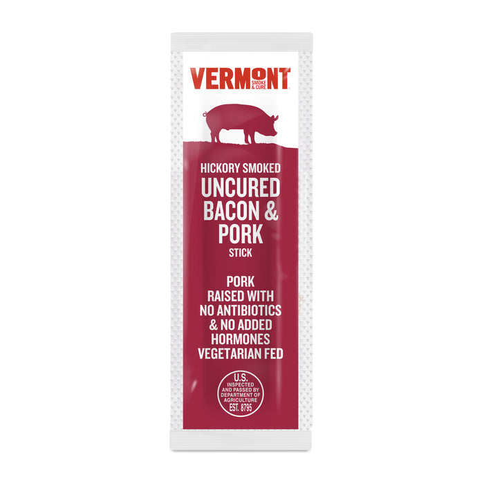 Hickory Smoked Uncured Bacon Pork Mini Sticks (3 oz, pack of 8)