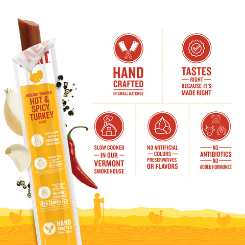 Hickory Smoked Hot & Spicy Turkey Stick 1oz (6 count)