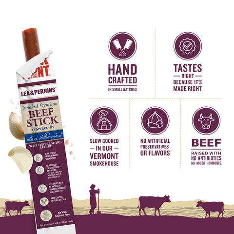LEA & PERRINS™ Inspired Smoked Premium Beef Sticks, 1oz, (6ct)