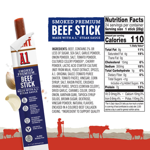 Kraft A.1. ™ Inspired Smoked Premium Beef Stick, 1oz (6ct)