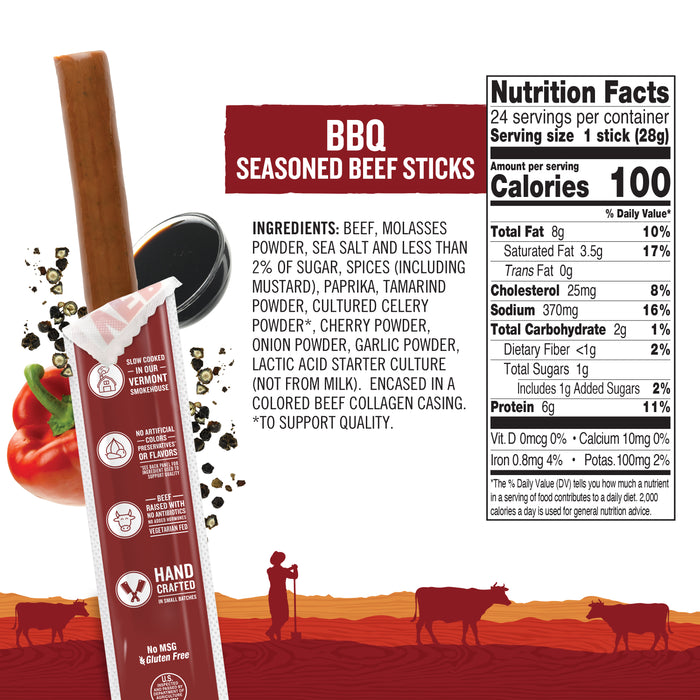 BBQ Beef Sticks 1 oz (24 count)