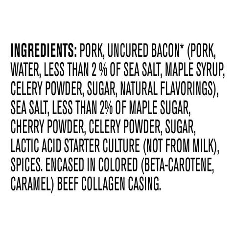 Hickory Smoked Uncured Bacon Pork Stick Minis (96 count)